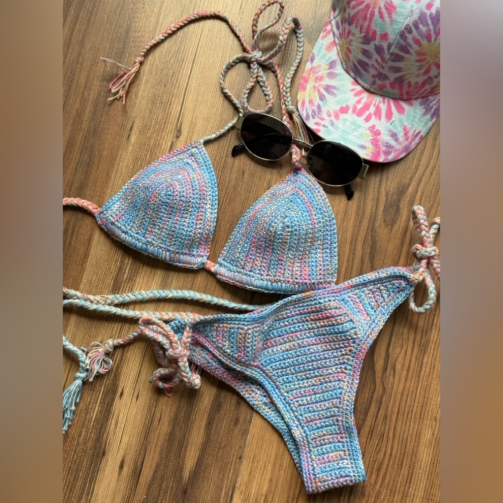 Colorful Crochet Bikini Set